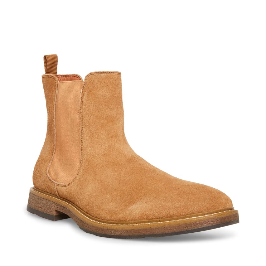 Brown Steve Madden Pedro Suede Men's Chelsea Boots | PH 5462GHF